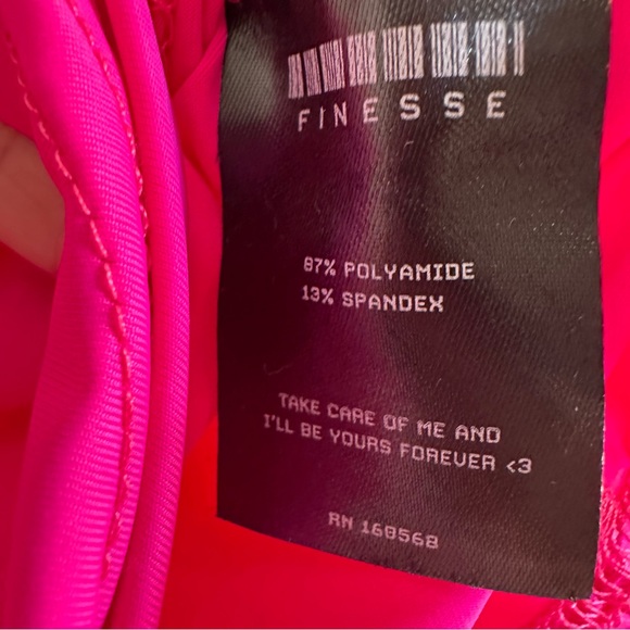 Finesse Hot Pink Fun & Flirty Mini Skirt XS Galentines Date Night Valentines Day - Picture 5 of 8